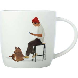 Bílý porcelánový hrnek 400 ml Cafe Waiting – Maxwell & Williams obraz