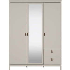 Šedobéžová šatní skříň se zrcadlem 150x199x58 cm Madrid – Tvilum obraz