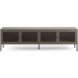 Šedý kovový TV stolek 160x50x35 cm Fayna – Marckeric obraz