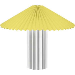 Žlutá/ve stříbrné barvě stmívatelná stolní lampa s textilním stínidlem (výška 36 cm) Taite – Blomus obraz