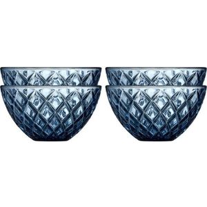 Modré skleněné misky v sadě 4 ks 325 ml Sorrento – Lyngby Glas obraz