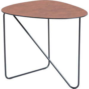 Koňakově hnědý kovový konferenční stolek 37x44 cm Curve M Bull – LIND DNA obraz