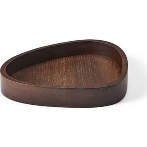 Hnědý dekorativní dřevěný úložný box 18x16x3 cm Curve M – LIND DNA obraz