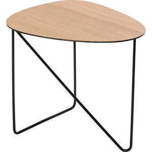 Kovový konferenční stolek v přírodní barvě 37x44 cm Curve M Wood – LIND DNA obraz