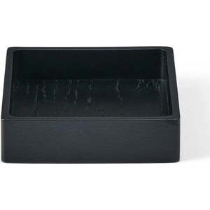 Černý dekorativní dřevěný úložný box 11x11x3 cm Square S – LIND DNA obraz