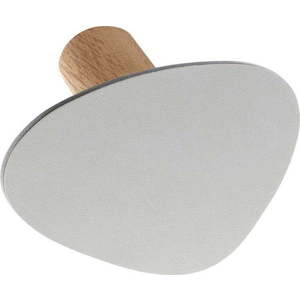 Světle šedý nástěnný ocelový háček Dot L Nupo – LIND DNA obraz