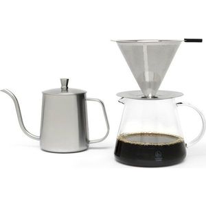 Set na překapávanou kávu z nerezové oceli ve stříbrné barvě 500 ml Slow Coffee – Leopold Vienna obraz