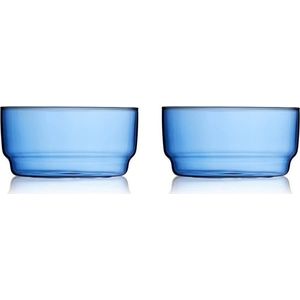 Modré skleněné misky v sadě 2 ks 500 ml Torino – Lyngby Glas obraz