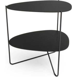 Černý kovový konferenční stolek 37x44 cm Curve Double Bull – LIND DNA obraz