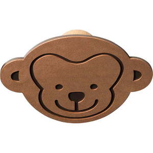 Hnědý nástěnný ocelový háček Monkey Dot Nupo – LIND DNA obraz