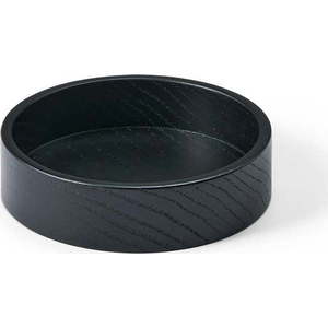 Černý dekorativní dřevěný úložný box ø 11x3 cm Circle S – LIND DNA obraz
