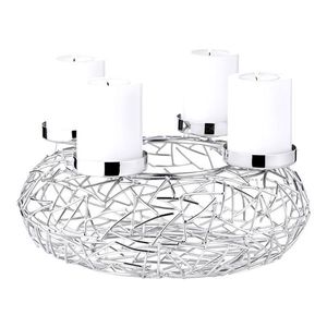 Adventní věnec Milano (ø 28 cm), nerezová ocel - EDZARD obraz