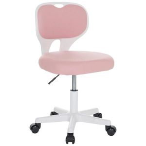 MID.YOU OTOČNÁ ŽIDLE PRO MLÁDEŽ, plochá tkanina, růžová, bílá obraz