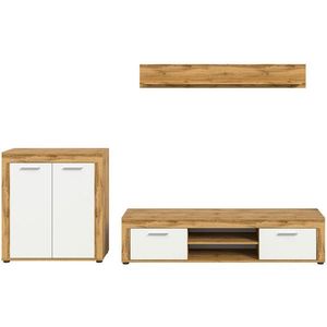 MID.YOU OBÝVACÍ STĚNA, bílá, dub wotan obraz