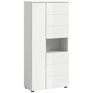 MID.YOU MIDI SKŘÍŇKA, vysoce lesklá bílá, 60/133/34 cm obraz