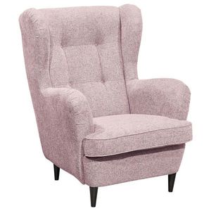 MID.YOU KŘESLO UŠÁK, textil, kompozitní dřevo, světle růžová obraz