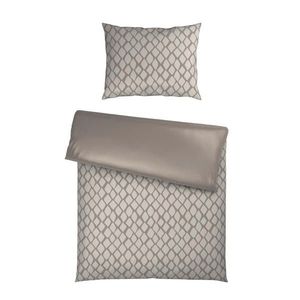 Dieter Knoll OBOUSTRANNÉ POVLEČENÍ, satén, barvy stříbra, bílá, 140/200 cm obraz