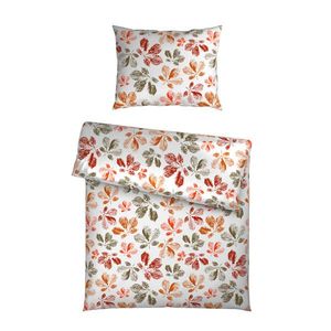 Esposa POVLEČENÍ, satén, zelená, oranžová, bílá, červenohnědá, 140/200 cm obraz