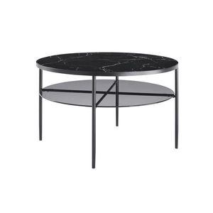 Livetastic KONFERENČNÍ STOLEK, černá, kov, sklo, 81/81/45 cm obraz
