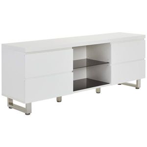 MID.YOU NÍZKÁ KOMODA, bílá, vysoce lesklá bílá, 167/63/42 cm obraz