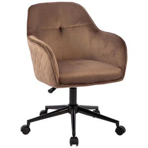 MID.YOU OTOČNÁ ŽIDLE, samet, hnědá, černá obraz