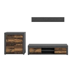 MID.YOU OBÝVACÍ STĚNA, šedá, přírodní barvy obraz