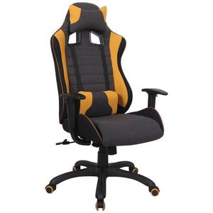 Novel HERNÍ ŽIDLE, plochá tkanina, antracitová, oranžová obraz