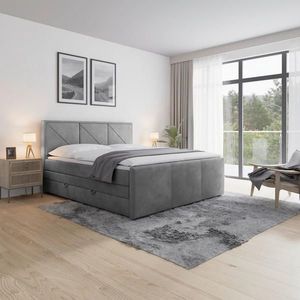 MID.YOU POSTEL BOXSPRING, 180/200 cm, světle šedá obraz