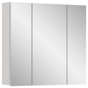MID.YOU ZRCADLOVÁ SKŘÍŇKA, vysoce lesklá bílá, bílá, 82/77/18 cm obraz