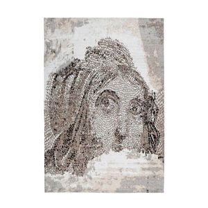 KOBEREC TKANÝ NA PLOCHO, 120/170 cm, šedohnědá obraz