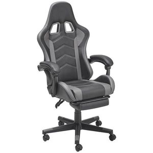 MID.YOU HERNÍ ŽIDLE, vzhled kůže, šedá, černá obraz