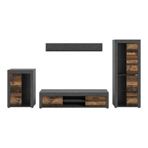 MID.YOU OBÝVACÍ STĚNA, šedá, přírodní barvy obraz