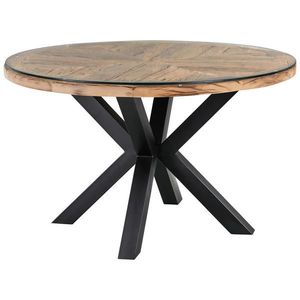 Livetastic JÍDELNÍ STŮL, staré dřevo, přírodní barvy, černá, 130/76/130 cm obraz