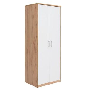 Xora ŠATNÍ SKŘÍŇ S OTOČNÝMI DVEŘMI, bílá, dub wotan, 72/194/54 cm obraz