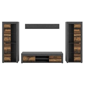 MID.YOU OBÝVACÍ STĚNA, šedá, přírodní barvy obraz