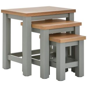 MID.YOU ODKLÁDACÍ STOLEK, dub, borovice, přírodní barvy, tmavě šedá obraz