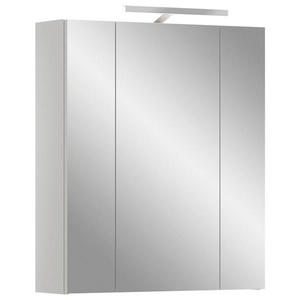 MID.YOU ZRCADLOVÁ SKŘÍŇKA, vysoce lesklá bílá, bílá, 60/55/46 cm obraz