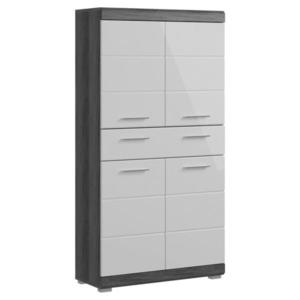 MID.YOU MIDI SKŘÍŇKA, antracitová, šedá, vysoce lesklá bílá, 74/141/31 cm obraz