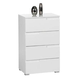 Carryhome KOMODA, bílá, vysoce lesklá bílá, 50/80/40 cm obraz