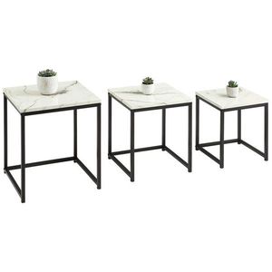 MID.YOU SADA ODKLÁDACÍCH STOLKŮ, černá, bílá obraz