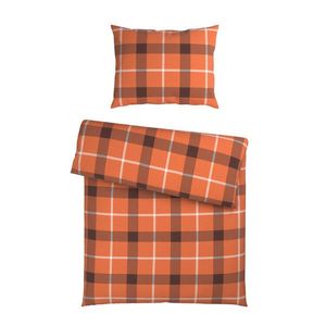 Esposa POVLEČENÍ, flanel, hnědá, oranžová, 140/200 cm obraz