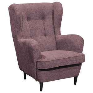 MID.YOU KŘESLO UŠÁK, textil, kompozitní dřevo, lilková obraz