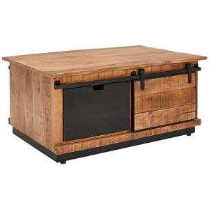 Livetastic KONFERENČNÍ STOLEK, hnědá, černá, dřevo, kov, 100/45/66 cm obraz