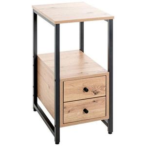 ODKLÁDACÍ STOLEK, černá, barvy dubu obraz