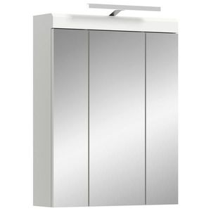 MID.YOU ZRCADLOVÁ SKŘÍŇKA, vysoce lesklá bílá, 60/79/18 cm obraz