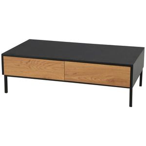 MID.YOU KONFERENČNÍ STOLEK, černá, barvy dubu, kov, kompozitní dřevo, 110/35/60 cm obraz