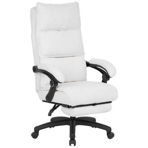 Carryhome KANCELÁŘSKÉ KŘESLO, látka teddy, bílá, béžová obraz