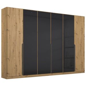 Rauch Möbel ŠATNÍ SKŘÍŇ S OTOČNÝMI DVEŘMI, antracitová, dub artisan, 271/210/54 cm obraz