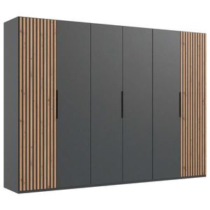 MID.YOU ŠATNÍ SKŘÍŇ S OTOČNÝMI DVEŘMI, barvy grafitu, barvy dubu, 300/216/58 cm obraz