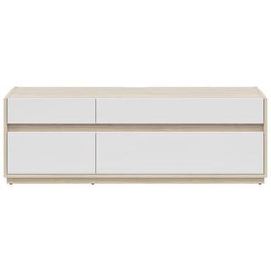 Hom`in KOMODA POD TELEVIZI, bílá, barvy dubu, 173, 5/58, 2/42 cm obraz